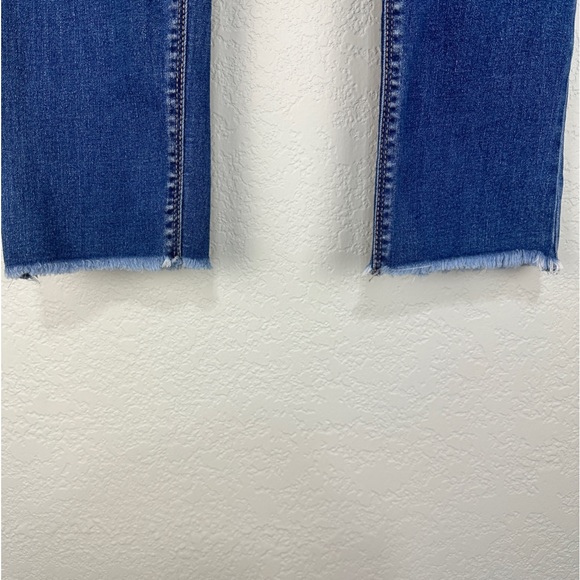 Natural Reflections, Size 14 Fray Hem Crop Destroyed Jeans Hi-Rise - Picture 12 of 14